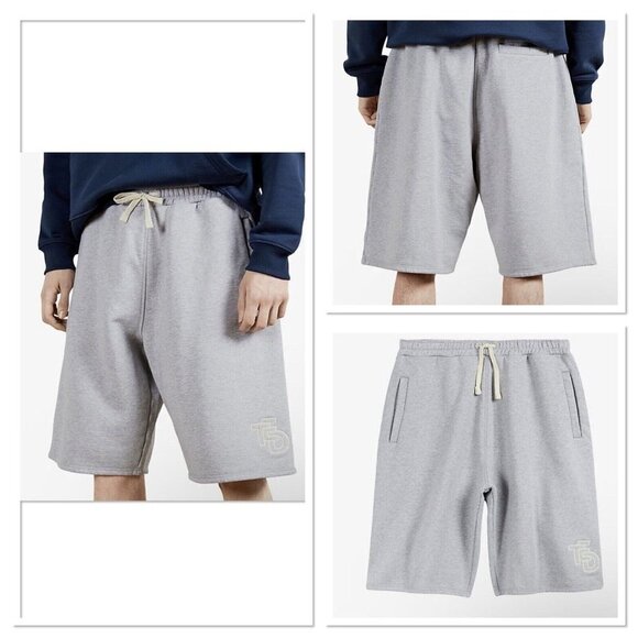 NWT Ted Baker London HYDESPA Cotton Varsity Shorts Gray Size 34 Retail ‎ $165 - Picture 1 of 12